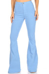 stretchy high-waisted flares in carolina blue (NO PATCHES)