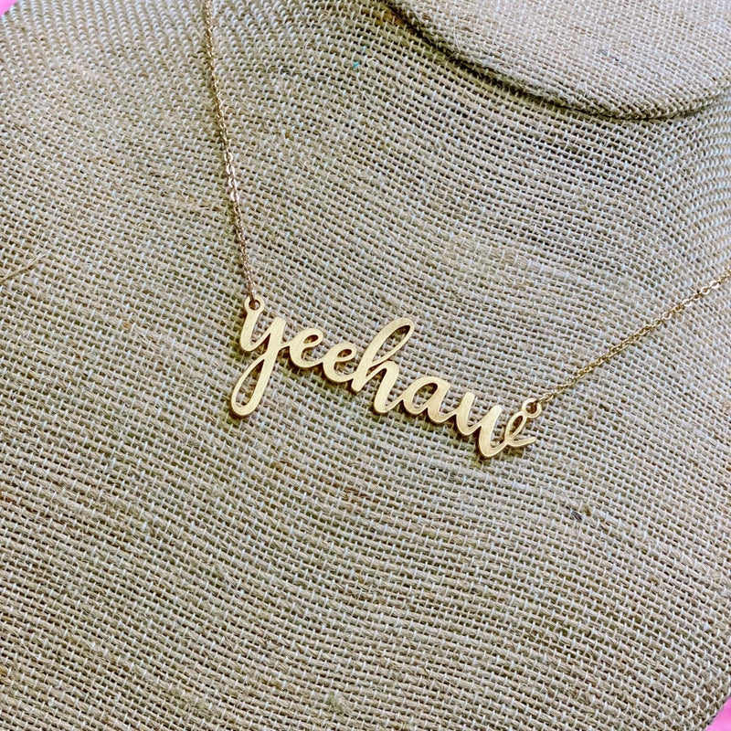 YEEHAW necklace in gold