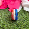 hotline coil hair ties in red, white and blue